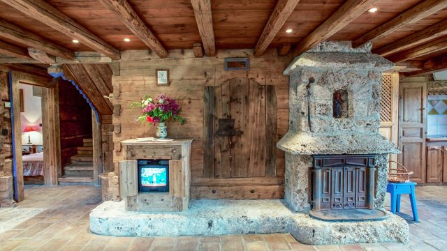 La cheminée et la télévision